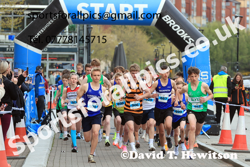 Junior 3k, 2026 Quayside 5k and Junior 3k, Newcastle/Gateshead. Photo: David T. Hewitson/Sports for All Pics